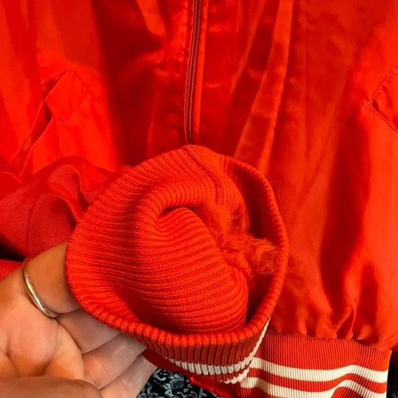 Vintage Holloway varsity zipper jacket in orange size XL. Games, parties, fun! - Picture 10 of 11